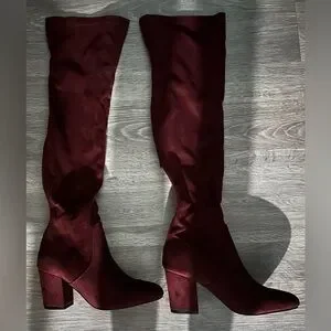 Express | Shoes | Express Burgundy Overtheknee Boots | Poshmark display picture 3